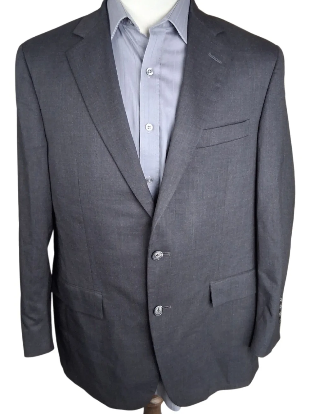 Brooks Brothers 1818 Regent Blazer 42R Solid Charcoal Gray Wool Jacket USA Made